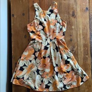 Floral open back dress